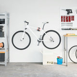 Bike Repair Stand Wall Mounted Foldable Red and Black Steel - Side View