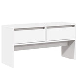 4 Piece Hallway Furniture Set White Engineered Wood - Rear View