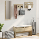 4 Piece Hallway Furniture Set Sonoma Oak Engineered Wood - Side View