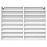 Vitrine Cabinet White 100x8.5x75 cm Engineered Wood - Top-Down View