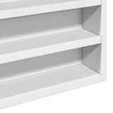 Vitrine Cabinet White 100x8.5x75 cm Engineered Wood - Close-Up Angle