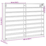 Vitrine Cabinet White 100x8.5x75 cm Engineered Wood - Extra Image