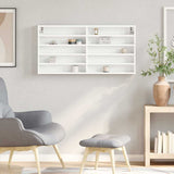 Vitrine Cabinet White 100x8.5x50 cm Engineered Wood - Side View