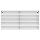 Vitrine Cabinet White 100x8.5x50 cm Engineered Wood