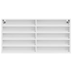 Vitrine Cabinet White 100x8.5x50 cm Engineered Wood