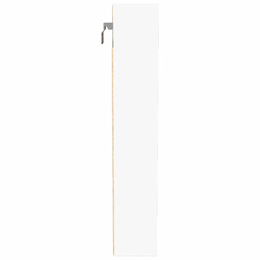 Vitrine Cabinet White 100x8.5x50 cm Engineered Wood