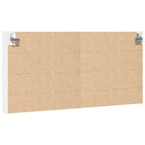 Vitrine Cabinet White 100x8.5x50 cm Engineered Wood - Rear View
