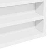 Vitrine Cabinet White 100x8.5x50 cm Engineered Wood - Close-Up Angle
