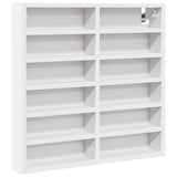 Vitrine Cabinet White 60x8.5x58 cm Engineered Wood - Front View