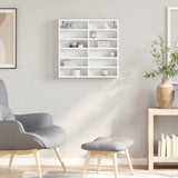 Vitrine Cabinet White 60x8.5x58 cm Engineered Wood - Side View