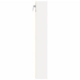 Vitrine Cabinet White 60x8.5x58 cm Engineered Wood - 45-Degree Angle