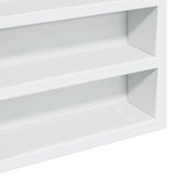 Vitrine Cabinet White 60x8.5x58 cm Engineered Wood - Close-Up Angle