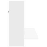 Wall-Mounted Desk White 105x48x75 cm Engineered Wood - 45-Degree Angle