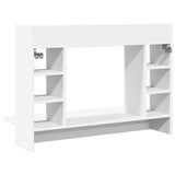 Wall-Mounted Desk White 105x48x75 cm Engineered Wood - Rear View