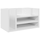 Desk Organiser White 44.5x24x25 cm Engineered wood - Front View
