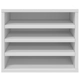 Desk Organiser White 36x26x29.5 cm Engineered wood - Top-Down View