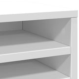 Desk Organiser White 36x26x29.5 cm Engineered wood - Close-Up Angle