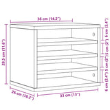 Desk Organiser White 36x26x29.5 cm Engineered wood
