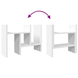 Desk Organiser White 34.5x15.5x35.5 cm Engineered wood