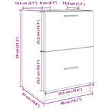 Sink Cabinet White 40x37x59 cm Engineered Wood - Extra Image