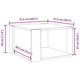 Coffee Table White 51.5x51.5x30 cm Engineered Wood - Extra Image