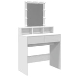 Dressing Table with LED White 80x41x144.5 cm - Front View