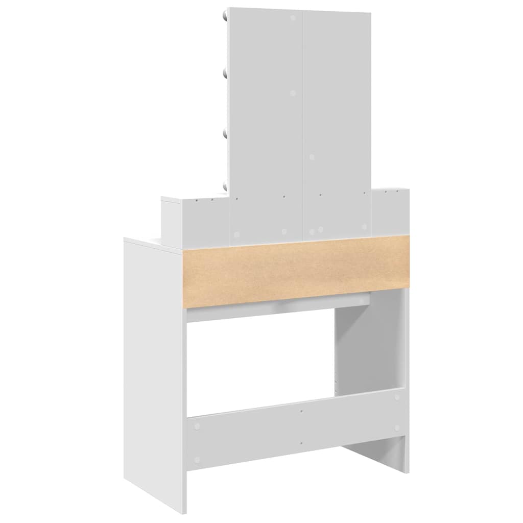 Dressing Table with LED White 80x41x144.5 cm