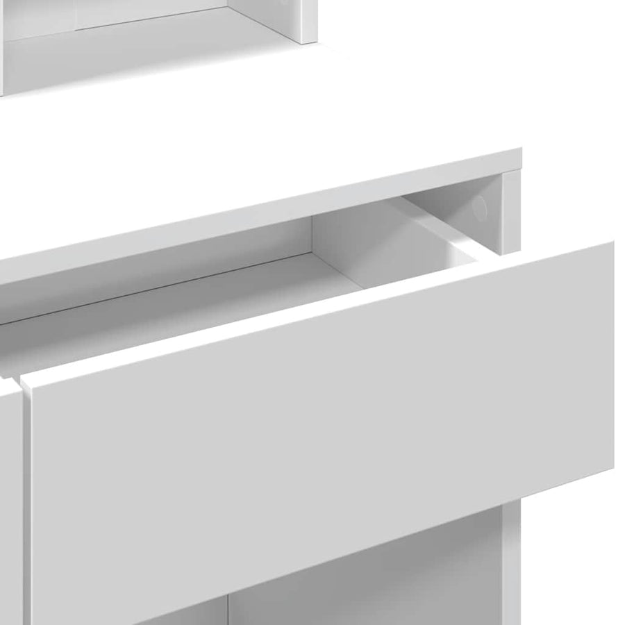 Dressing Table with LED White 80x41x144.5 cm