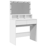 Dressing Table with LED White 80x41x134.5 cm - Front View