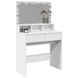 Dressing Table with LED White 80x41x134.5 cm - Top-Down View