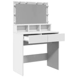 Dressing Table with LED White 80x41x134.5 cm - Extra Image