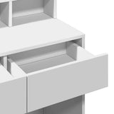 Dressing Table with LED White 80x41x134.5 cm - Extra Image