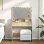 Dressing Table with LED Sonoma Oak 80x41x134.5 cm
