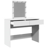 Dressing Table with LED White 100x40x130 cm - Extra Image