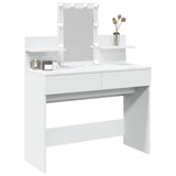 Dressing Table with LED White 100x40x130 cm - Top-Down View