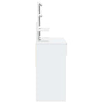 Dressing Table with LED White 100x40x130 cm
