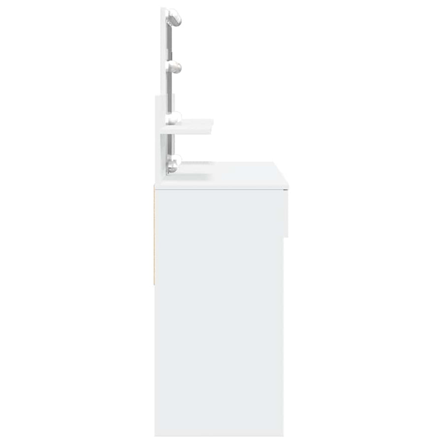 Dressing Table with LED White 100x40x130 cm