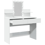 Dressing Table with LED White 100x40x130 cm - Extra Image
