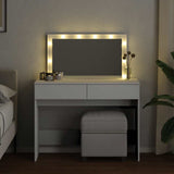 Dressing Table with LED White 100x40x120 cm - Side View