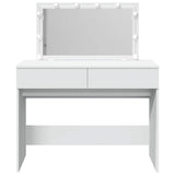Dressing Table with LED White 100x40x120 cm
