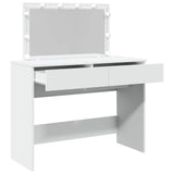Dressing Table with LED White 100x40x120 cm