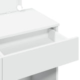 Dressing Table with LED White 100x40x120 cm