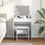 Dressing Table and Stool White 60x40x113.5 cm - Top-Down View