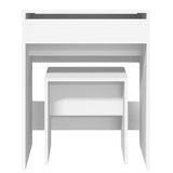 Dressing Table and Stool White 60x40x113.5 cm - 45-Degree Angle