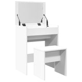 Dressing Table and Stool White 60x40x113.5 cm - Low Angle
