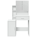 Dressing Table with Cabinet White 80x35x132 cm - 45-Degree Angle