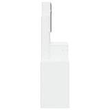 Dressing Table with Cabinet White 80x35x132 cm - Rear View