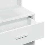 Dressing Table with Cabinet White 80x35x132 cm - Extra Image