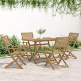 5 Piece Garden Dining Set Solid Wood Acacia - Side View