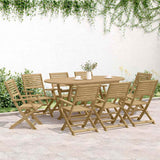 9 Piece Garden Dining Set Solid Wood Acacia